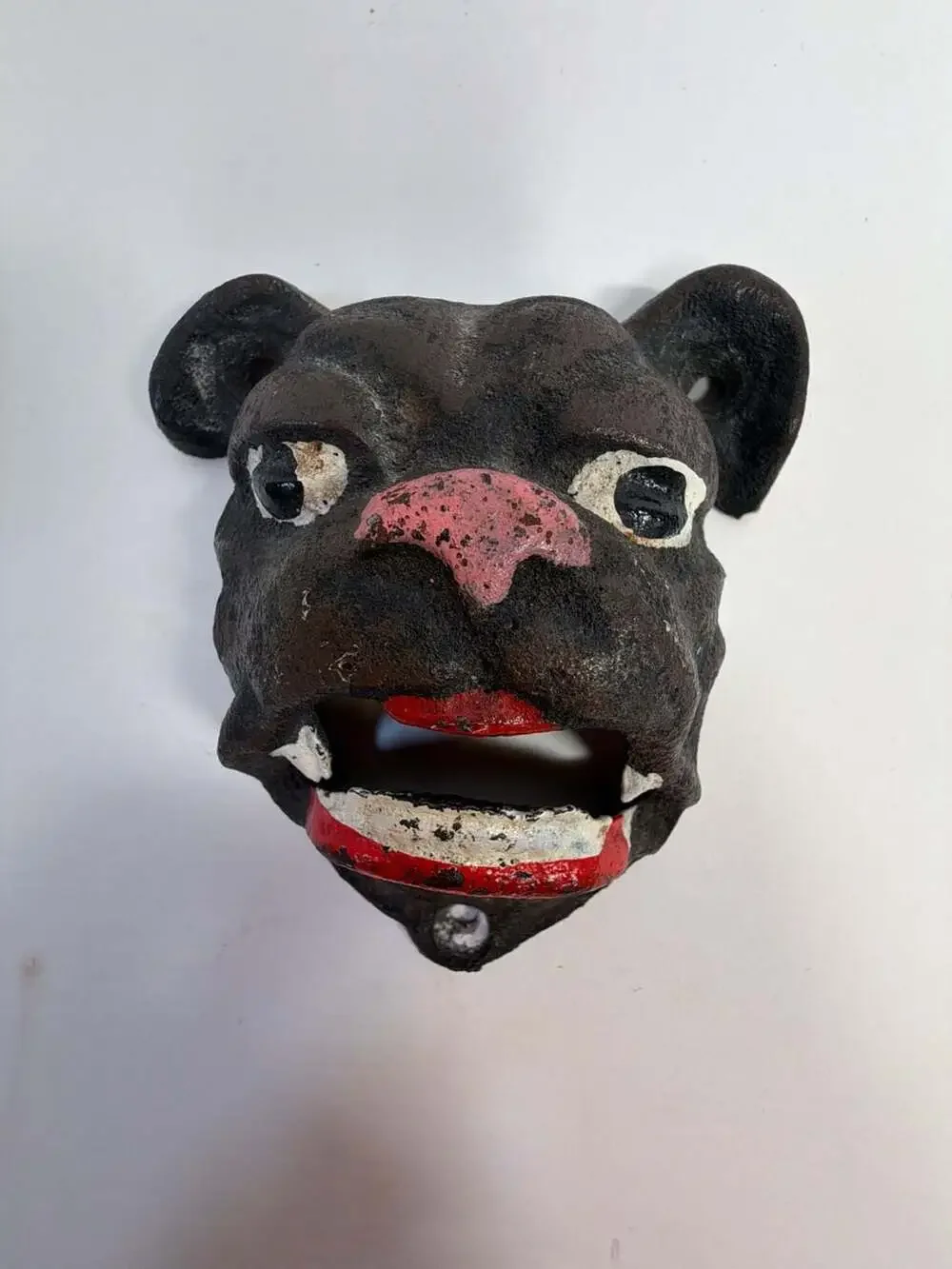 Vintage Cast Iron Bulldog Wall Mounted Bottle Opener